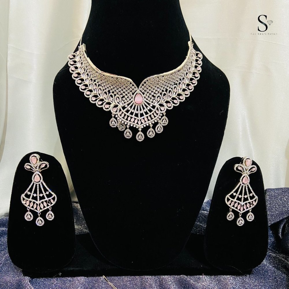 American Diamond Jewellery Set